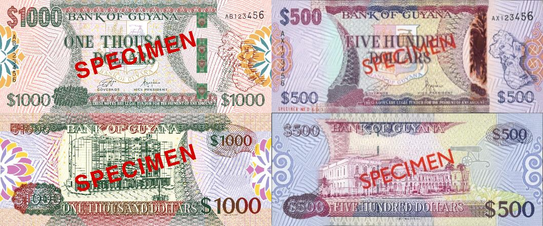 Upgraded $500 and $1,000 Bank Notes